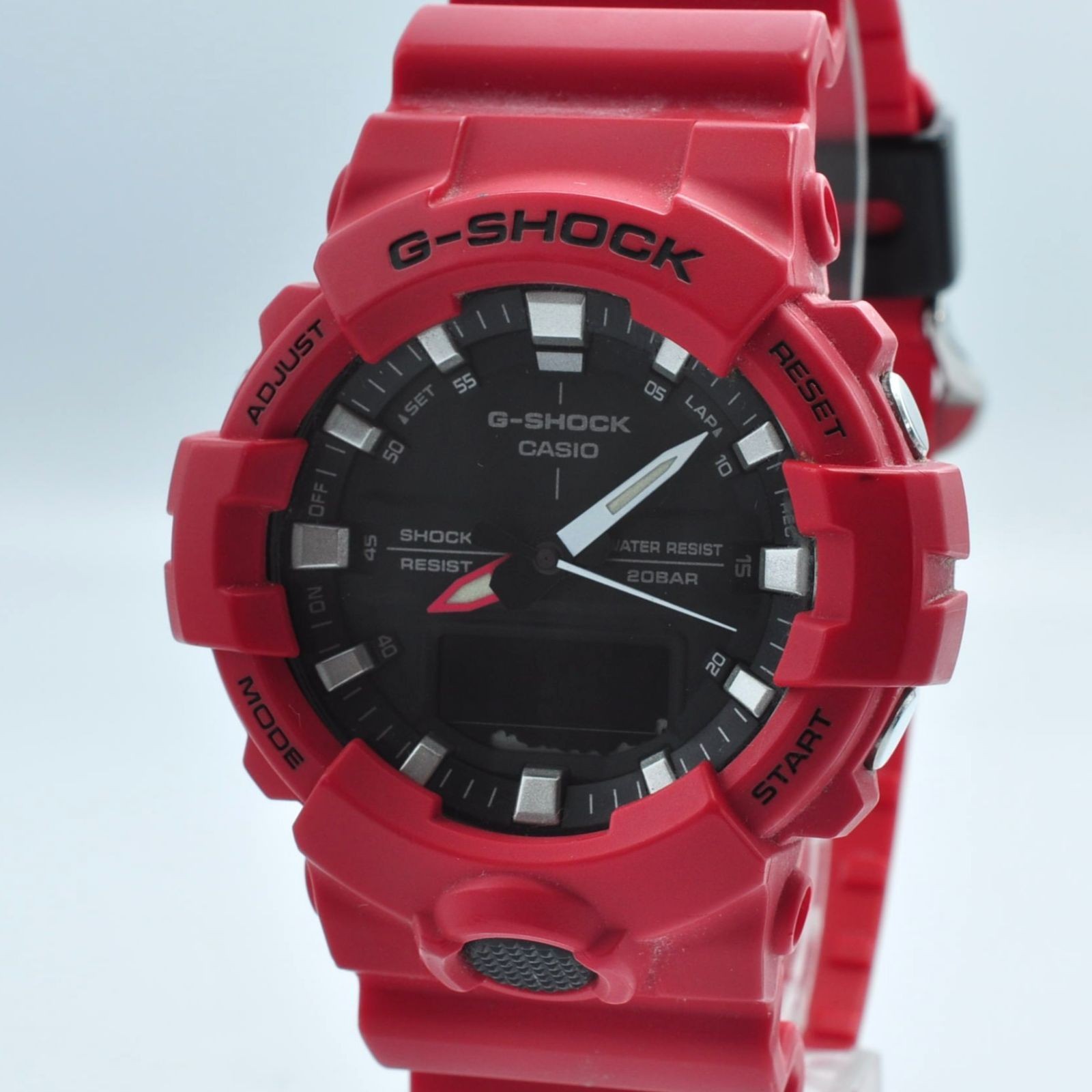 CASIO G-SHOCK GA-800 Watch Quartz Resin Case Resin Band Red Men’s Working