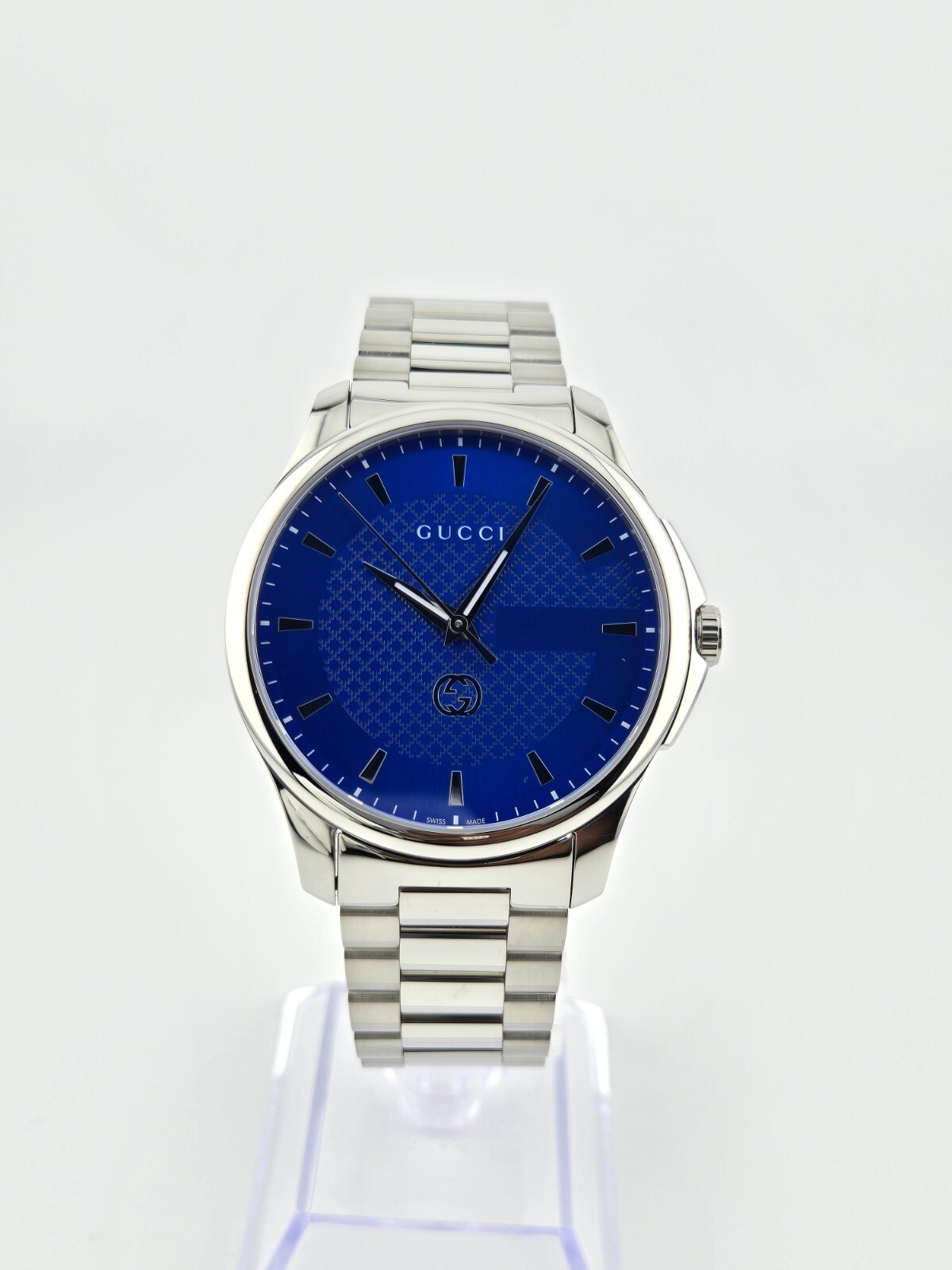 Gucci Men’s G-Timeless Blue Dial Stainless Steel Watch – YA126371 ($1150 MSRP)