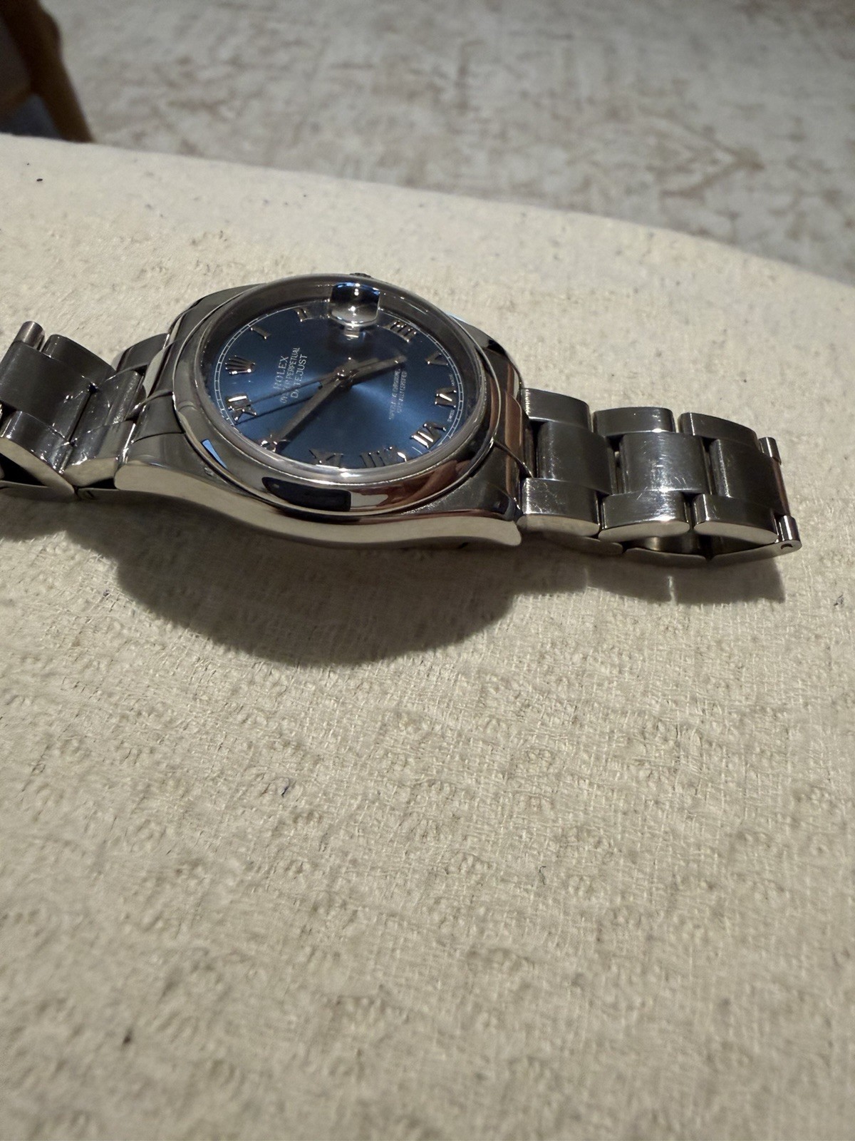Rolex datejust 36mm , Blue Dial, Roman Numbers, 2012, Safe Queen Lightly Worn,