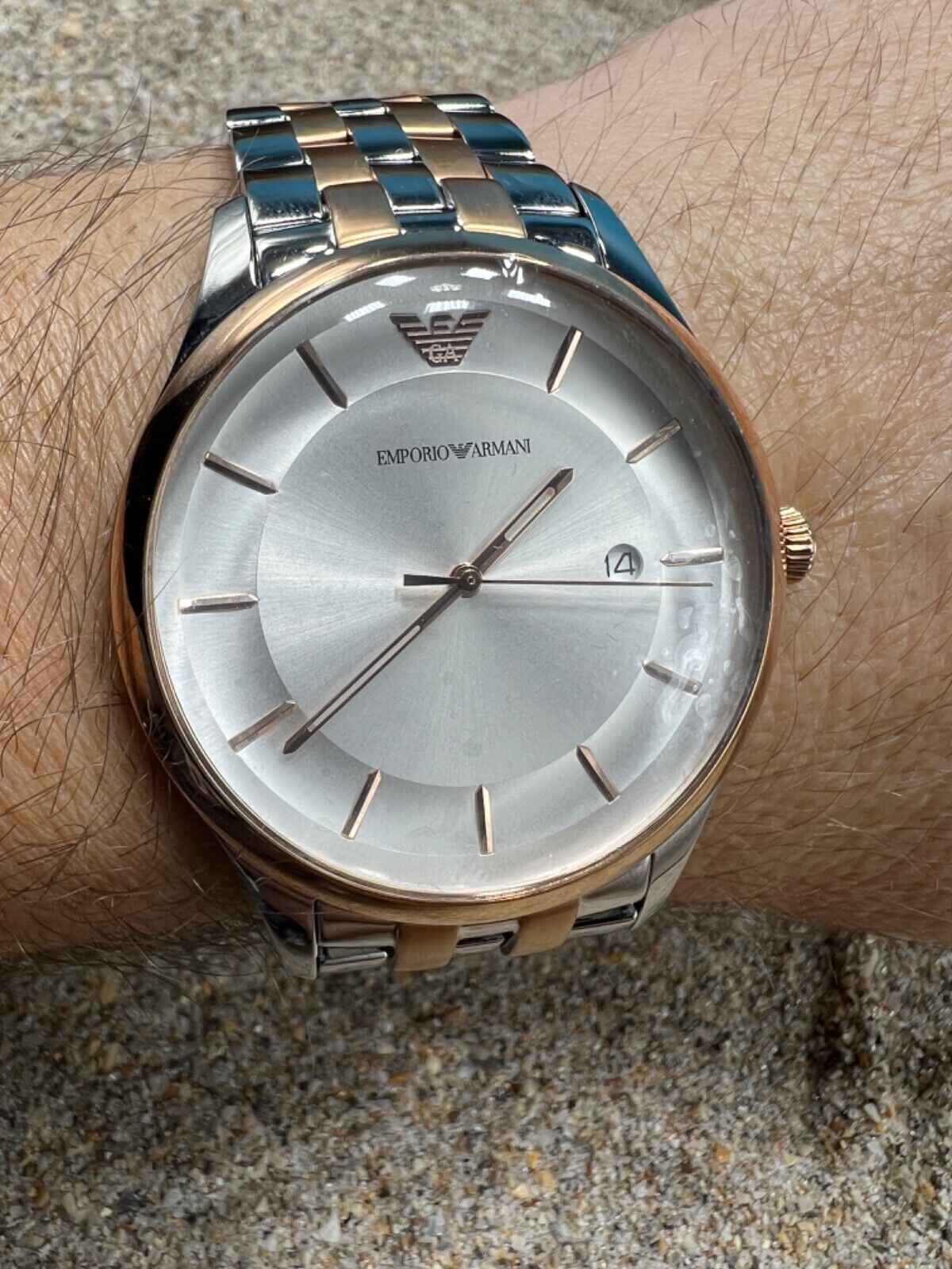 Mens Armani Two Tone Watch AR11044