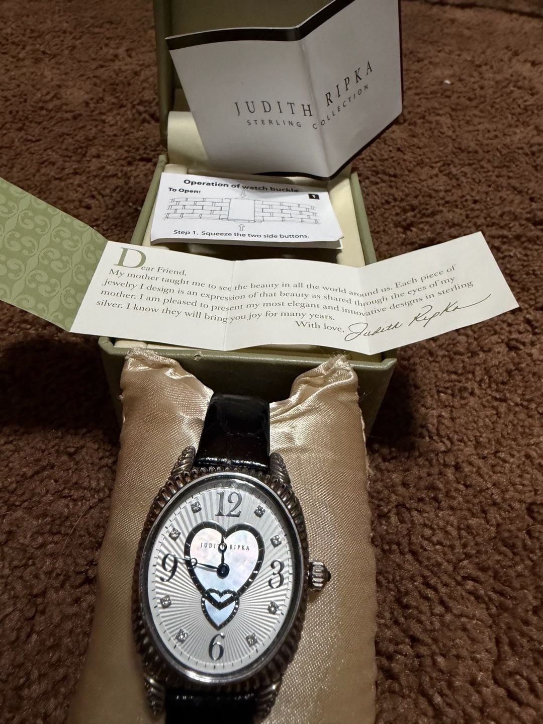 JUDITH RIPKA STERLING SILVER WOMENS WATCH