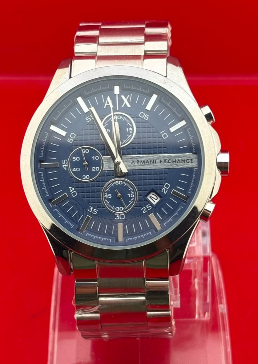 vintage Armani Exchange Blue dial With wristwatch fully working condition