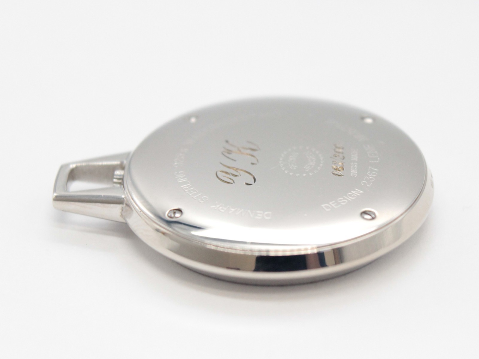 [NEAR MINT] GEORG JENSEN Sterling Silver Pocket Watch No.2367 35mm JAPAN Y855