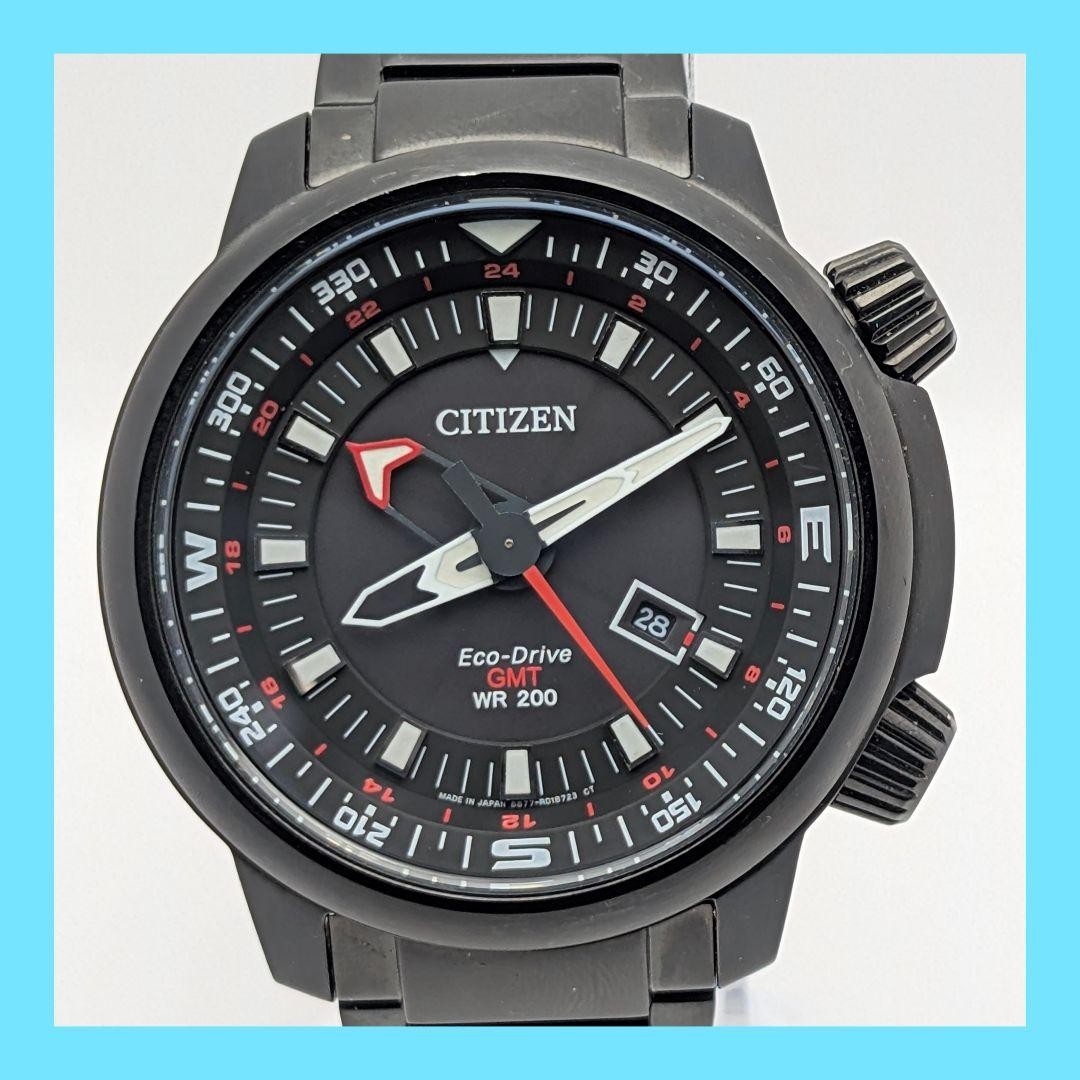 Citizen Promaster GMT Solar Watch All-Black 48.8mm Mens wrist 22.0cm/8.7in