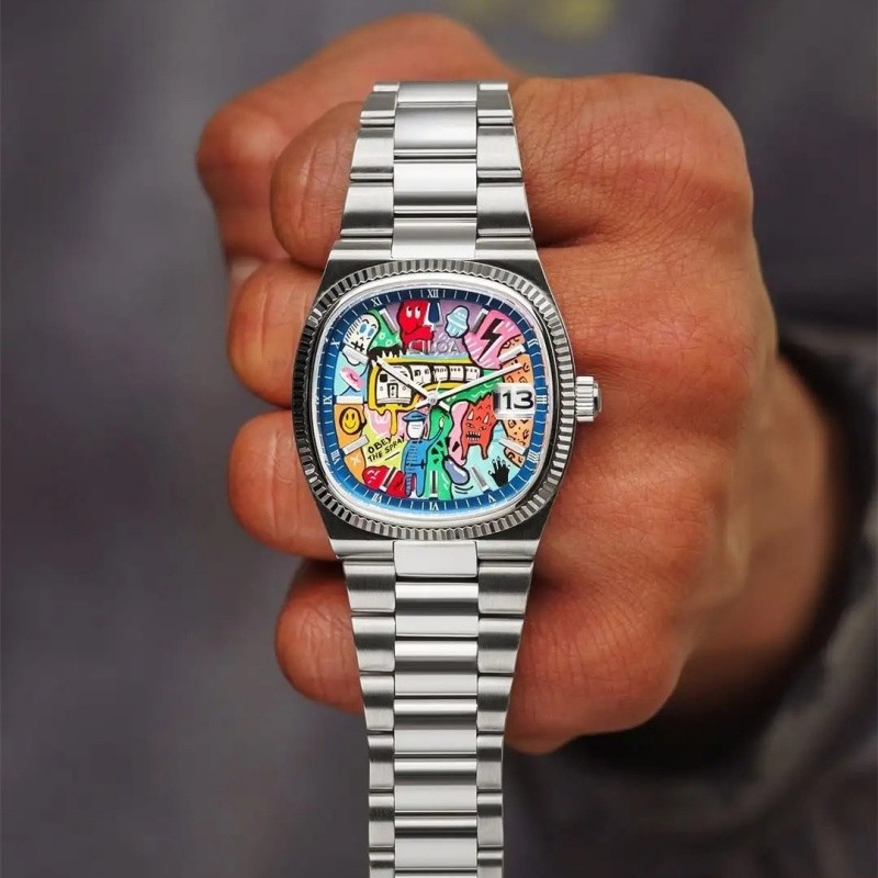 CILOA Painted Dial Men’s Watch Quartz Authentic 3ATM Stainless Steel