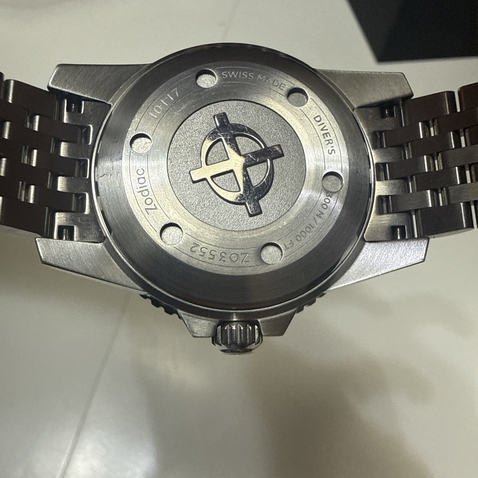 Zodiac Super Sea Wolf Pro Diver Automatic Black Silver Watch ZO3552 Box