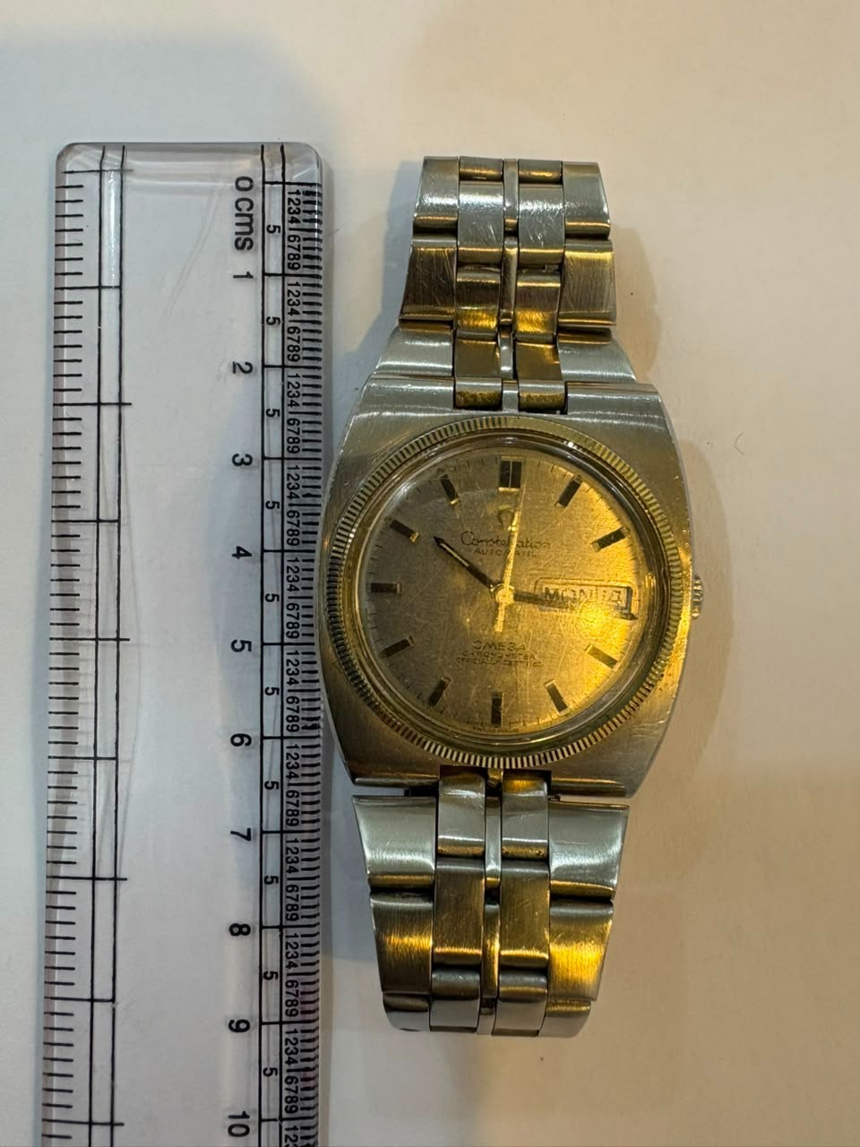 Vintage Omega Constellation Automatic Chronometer Day-Date Watch Steel 1155/146