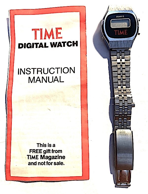 TIME Men’s Promo Quartz LCD Battery Watch made Hong Kong Orig bag $5 s+h US