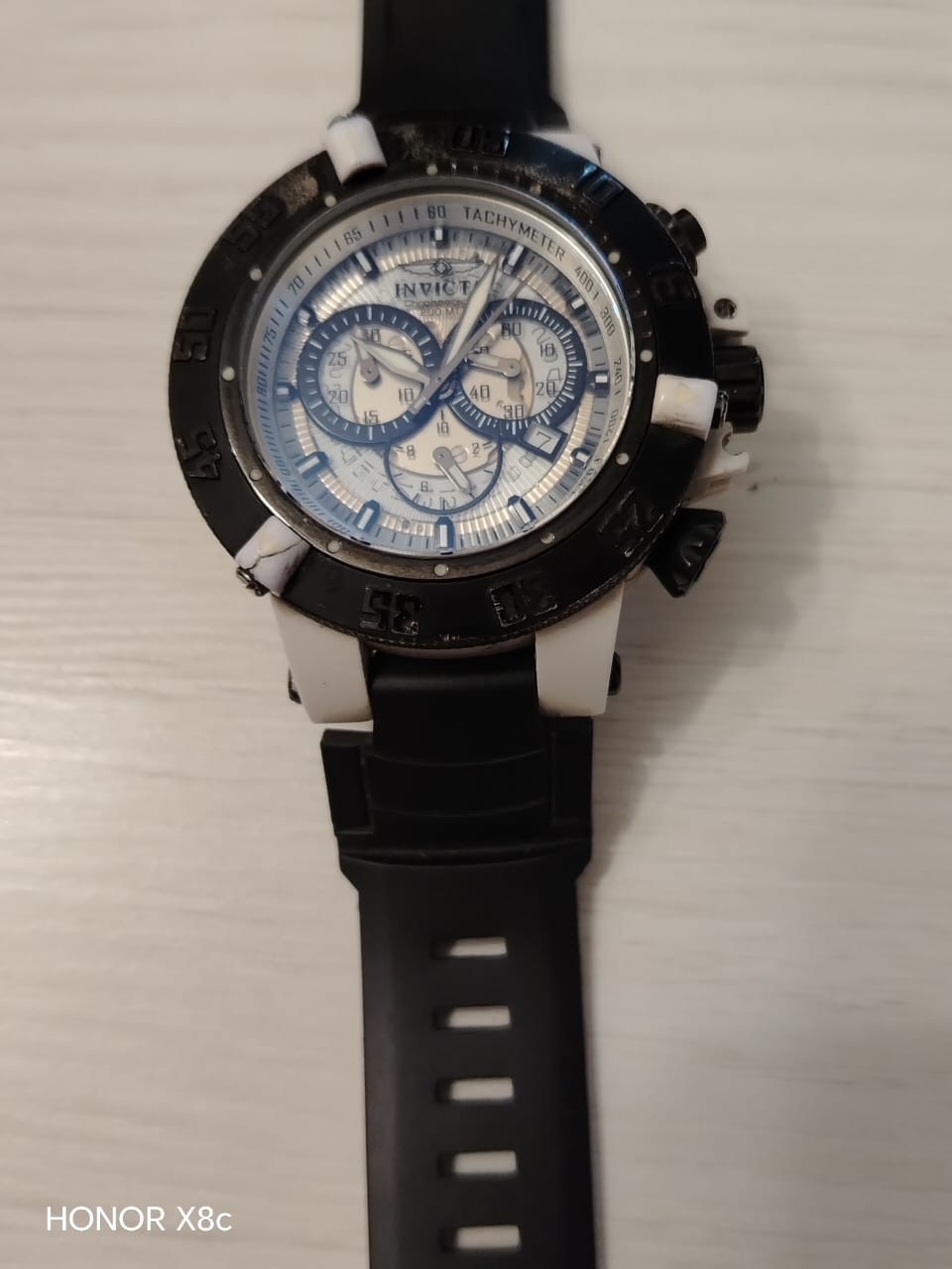 Invicta Men’s Chronograph Sport Watch – Black & White Dual Tone