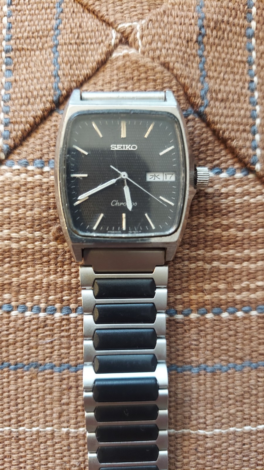 Vintage Seiko Chronos 5H23-5110 Black Dial Men’s Quartz Watch From USA Seller!