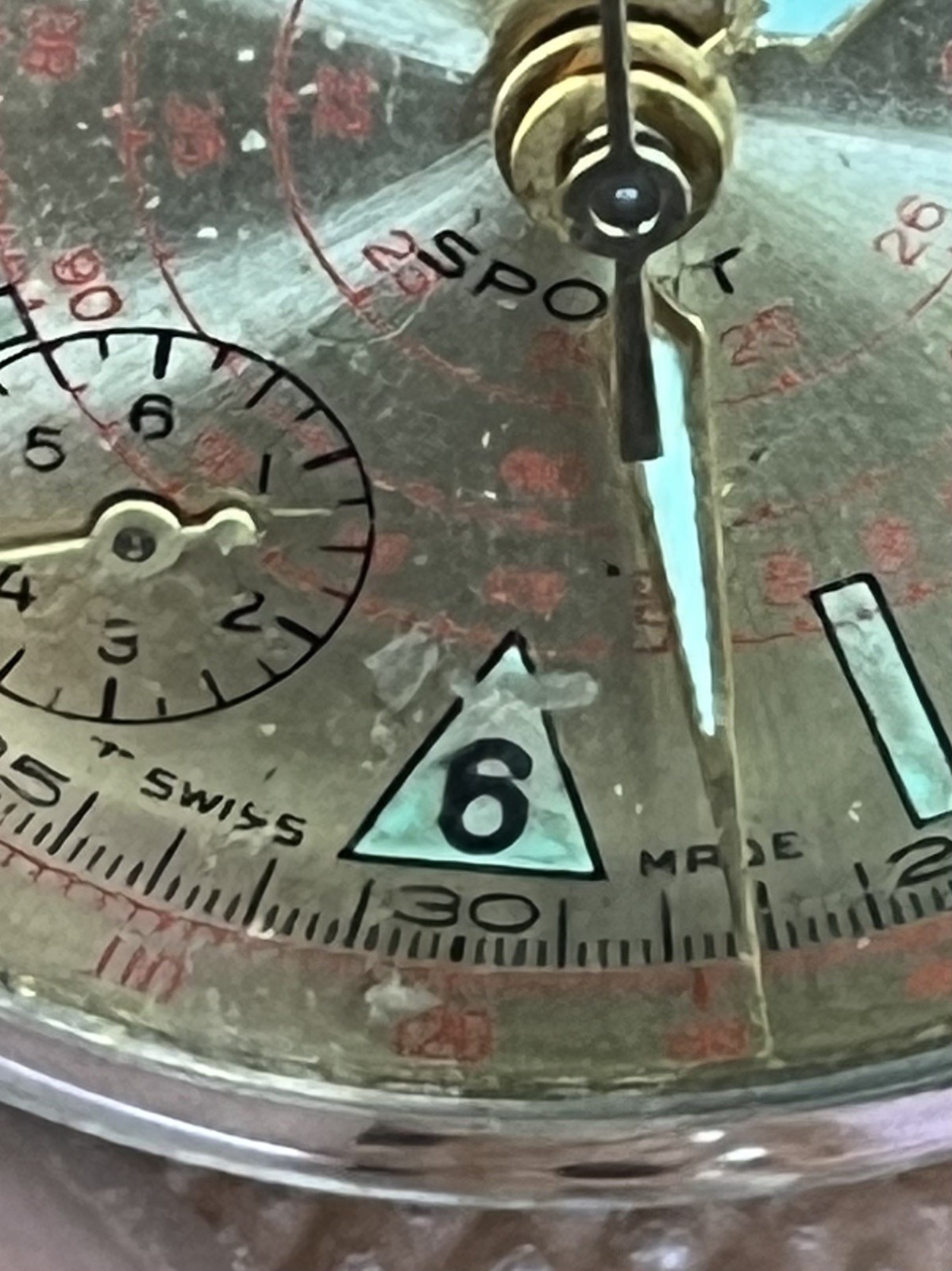 Vintage Cimier Swiss 2-Register Chronograph Gold Dial Manual Wind Runs