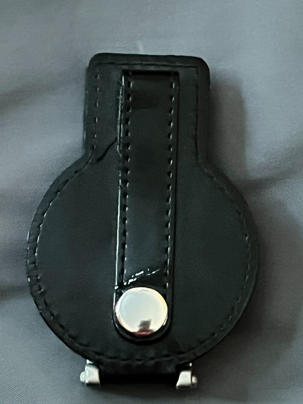 Leather Pocket Watch Snap Hooks on Belt Time Numbers New Battery NEW!