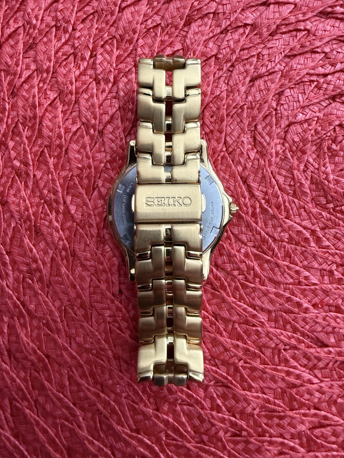 Seiko Watch Men Silver Gold Two Tone Date 7N32-0049 Round New Battery 7.25″ 35mm