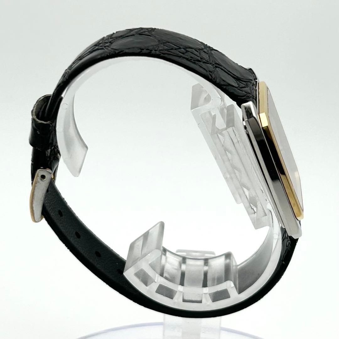 Seiko Quartz 9021-5010 Rectangular Gold Watch Japan Working 0715472