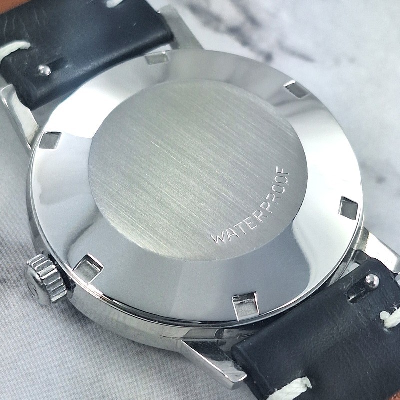 OMEGA GENEVE AUTOMATIC 24 JEWELS CAL.565 DATE REF.166.070 BLACK DIAL MEN’S WATCH
