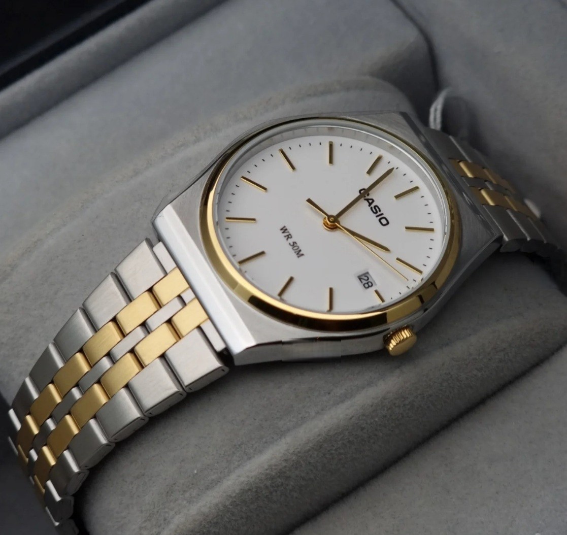 Casio MTP-B145SG-7A Two-Tone Gold Stainless Steel Analog Men’s Casual Watch