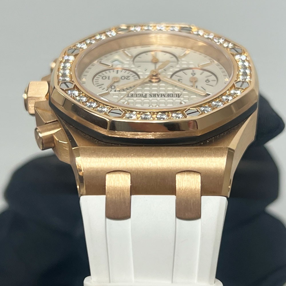 Audemars Piguet 26231OR.ZZ.D010CA.01 Rose Gold Lady Tapisserie 37mm Chrono Watch