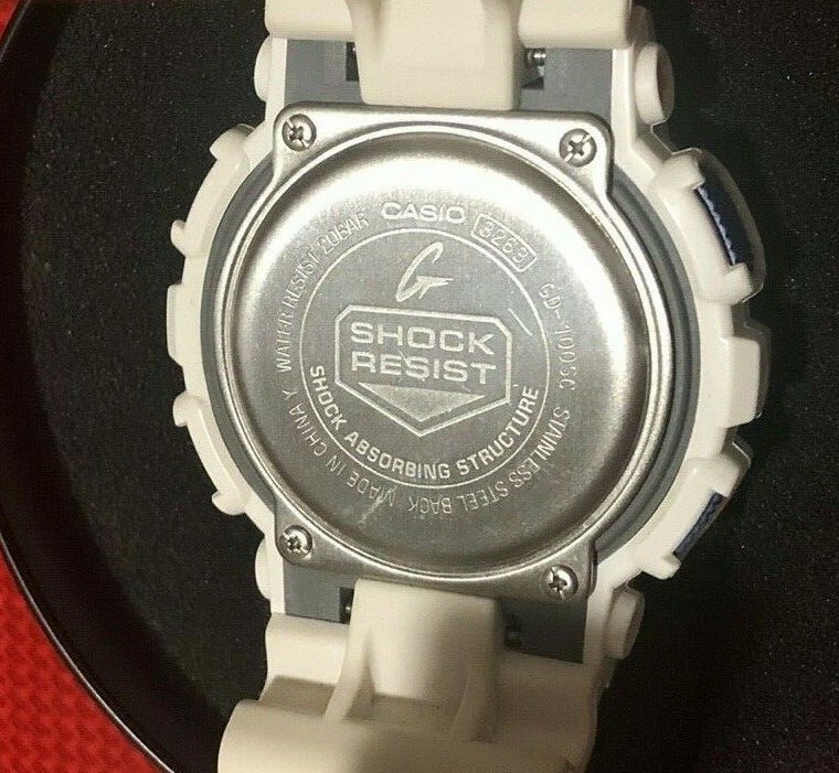 Casio G-shock GD 100SC 7DR Module No.3263 White Wrist Watch Water Resistant Mint