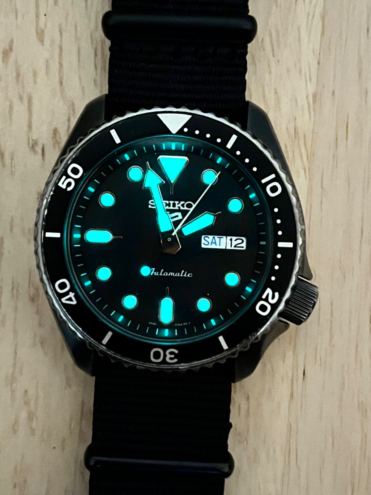 Seiko SRPD79K1 Automatic Black Dial 42mm 4R36 Nylon Strap Watch