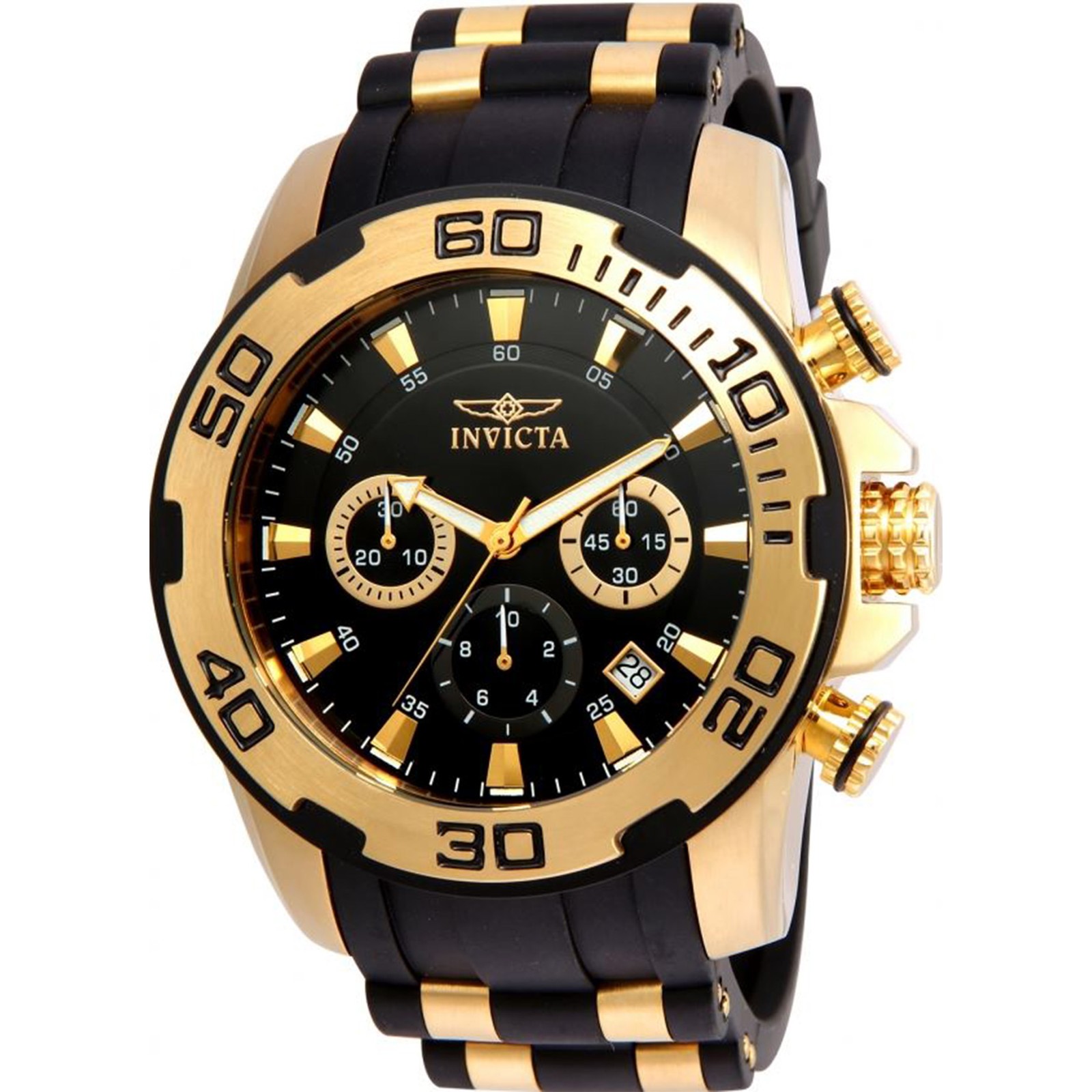 Invicta Men’s 22340 Pro Diver Quartz Chronograph Black Dial Watch