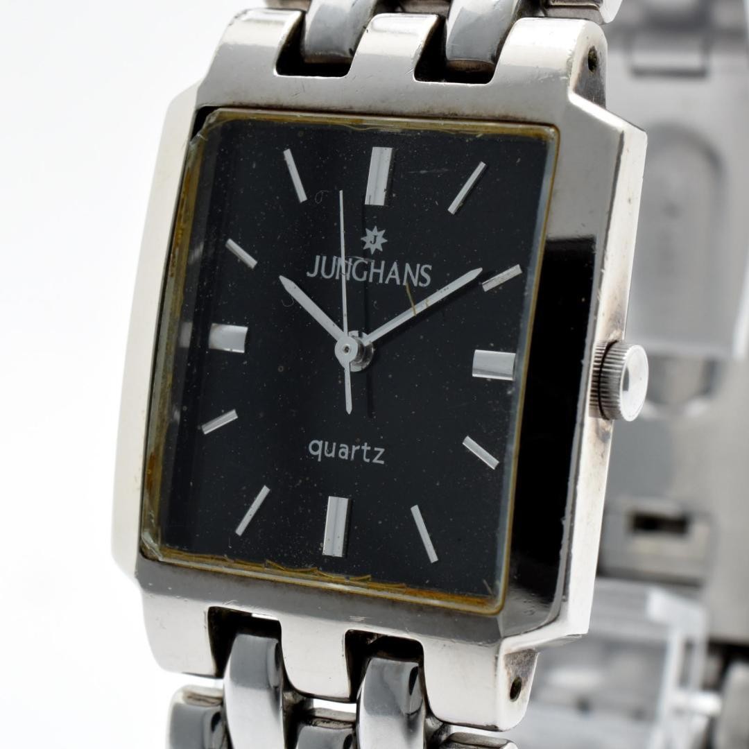 Junghans Men’s Square Black Dial Quartz Wristwatch Japan 0712487