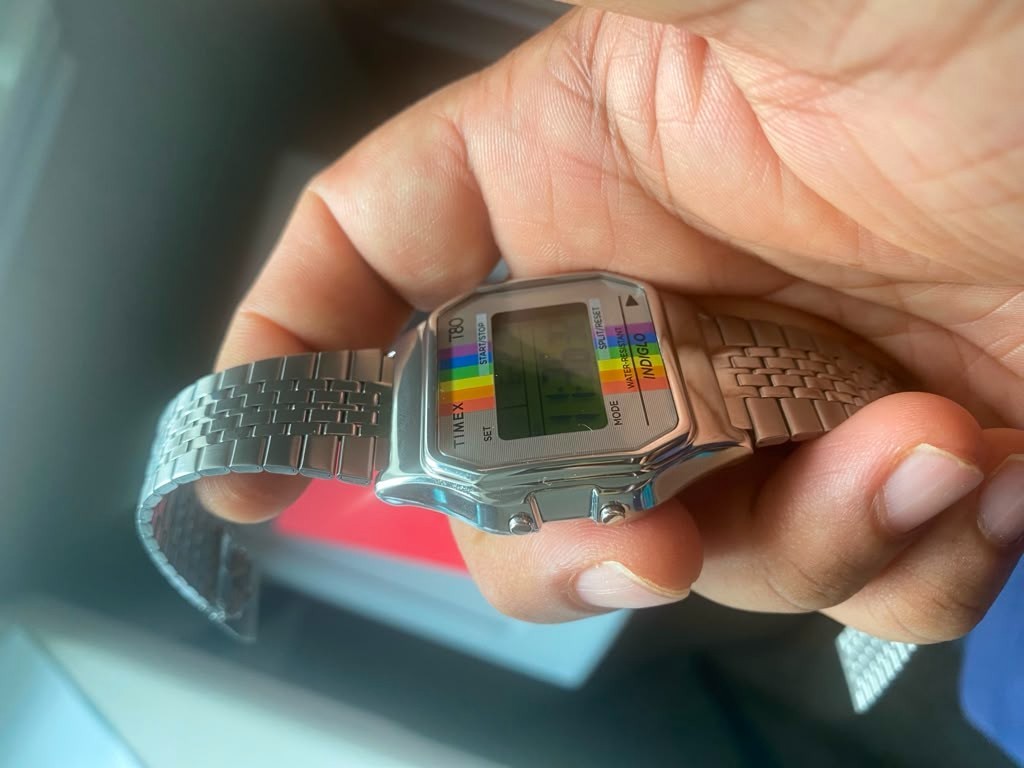 Timex T80 Digital Watch Rainbow Pride Indigo 30meters TW2U70700 (Read Desc)