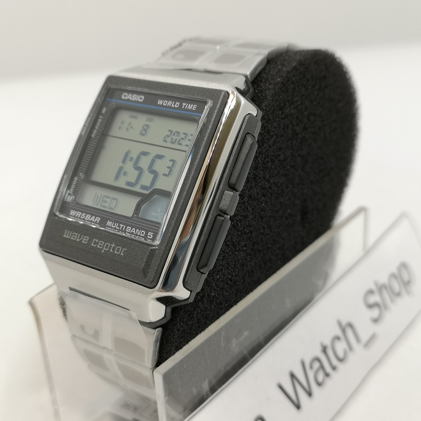 CASIO WAVE CEPTOR WV-59RD-1AJF Black Silver Illuminator Men’s Watch New in Box
