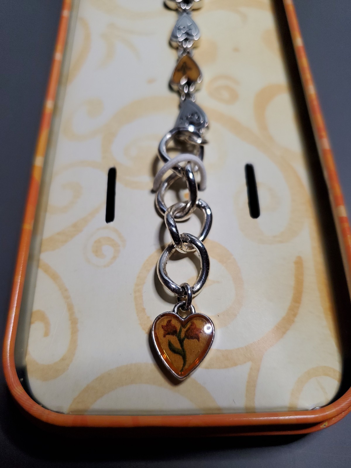 Brighton Picadilly Heart Watch 8 Charms In Wristband Multi-Color Hearts – NEW