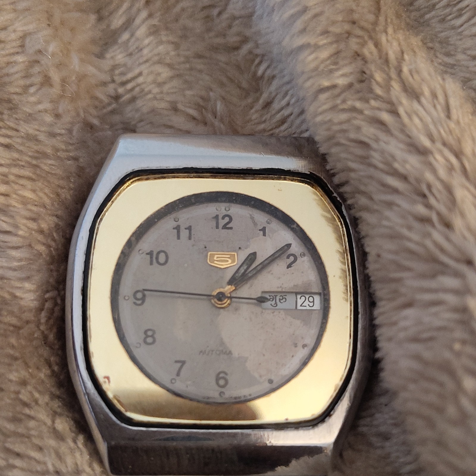 Seiko 5 Automatic 36-39mm Cushion Case Silver Dial Arabic Day/Date Watch