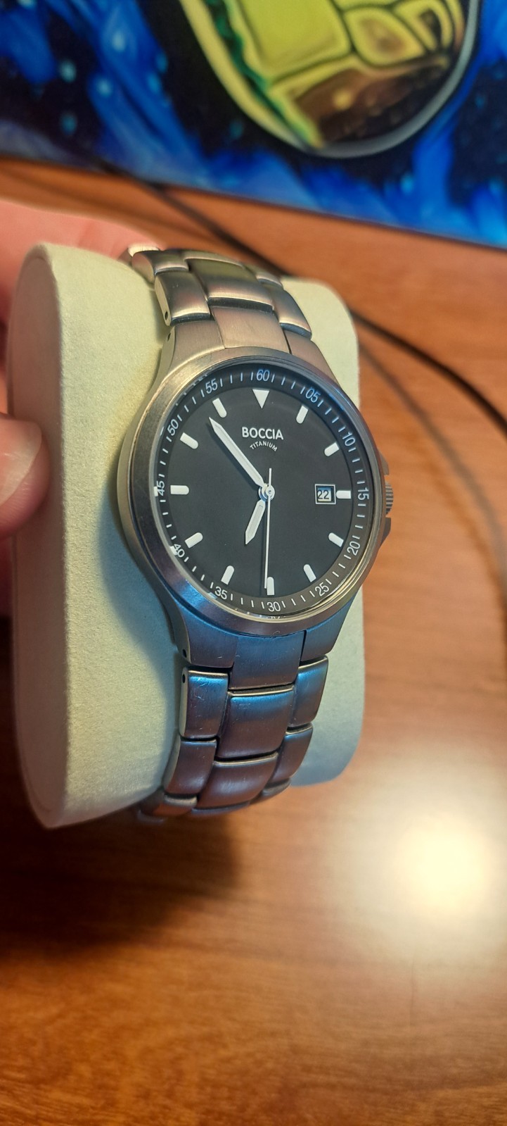 Boccia Titanium Watch Men’s All Titanium Metal Allergy Compatible Black 3649-03