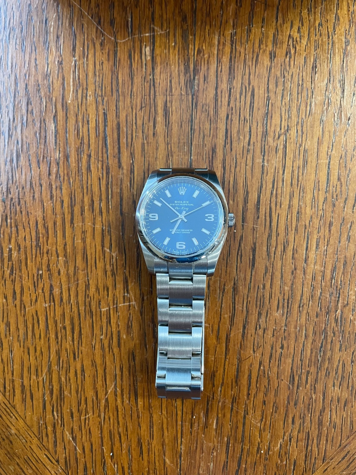 Rolex Air King 34mm Blue Dial + EXCELLENT CONDITION + Box, Tags and Manuals