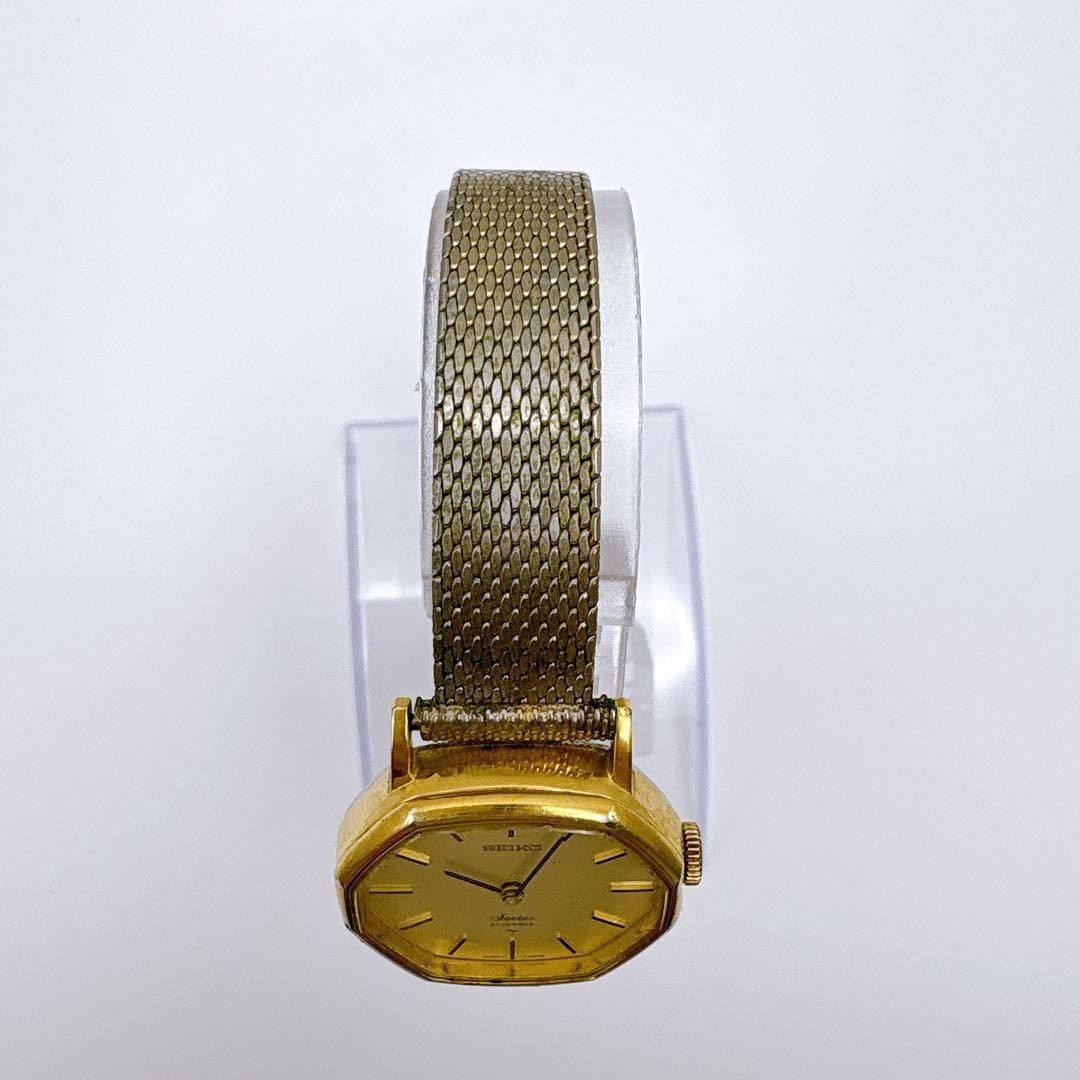 SEIKO Socie 11-8380 Manual Wind Gold Octagon Watch 1970