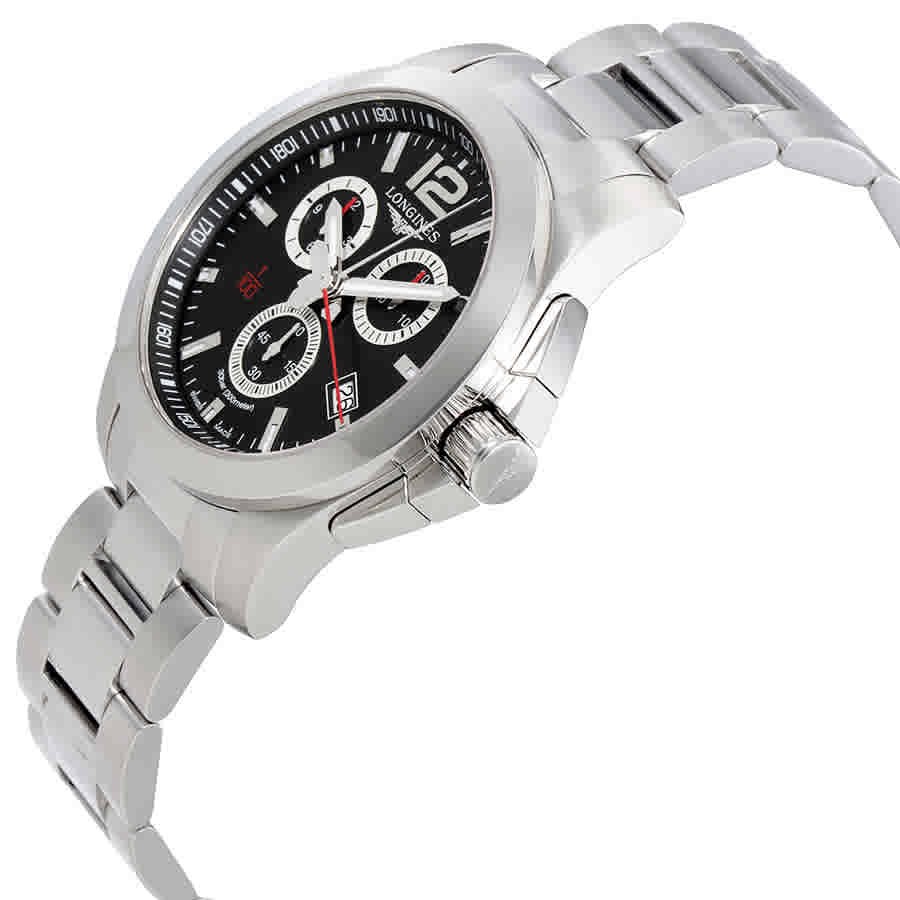 Longines Conquest Chronograph Black Dial Men’s Watch L38004566