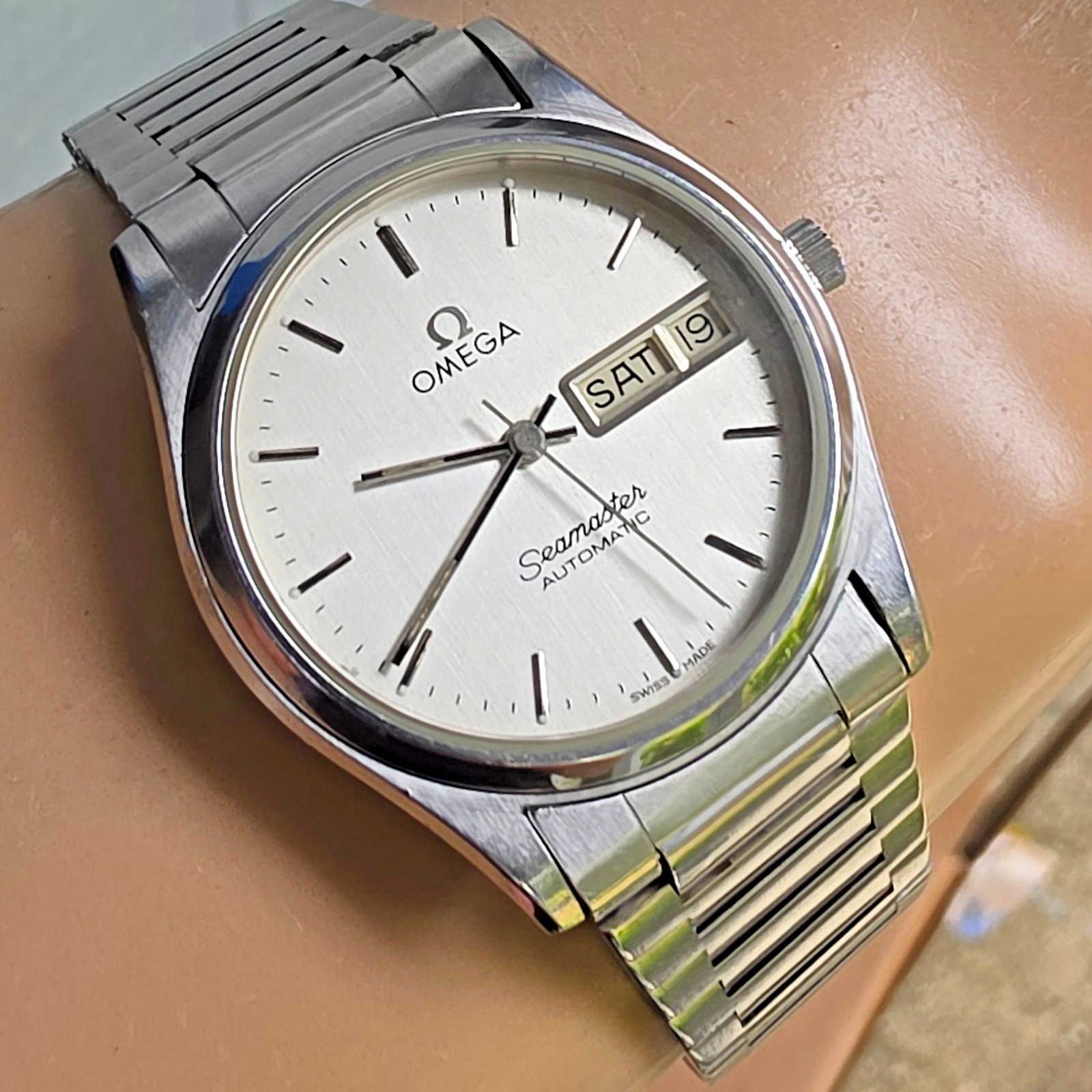 Vintage OMEGA seamaster men’s automatic watch day/date swiss 1982 #2