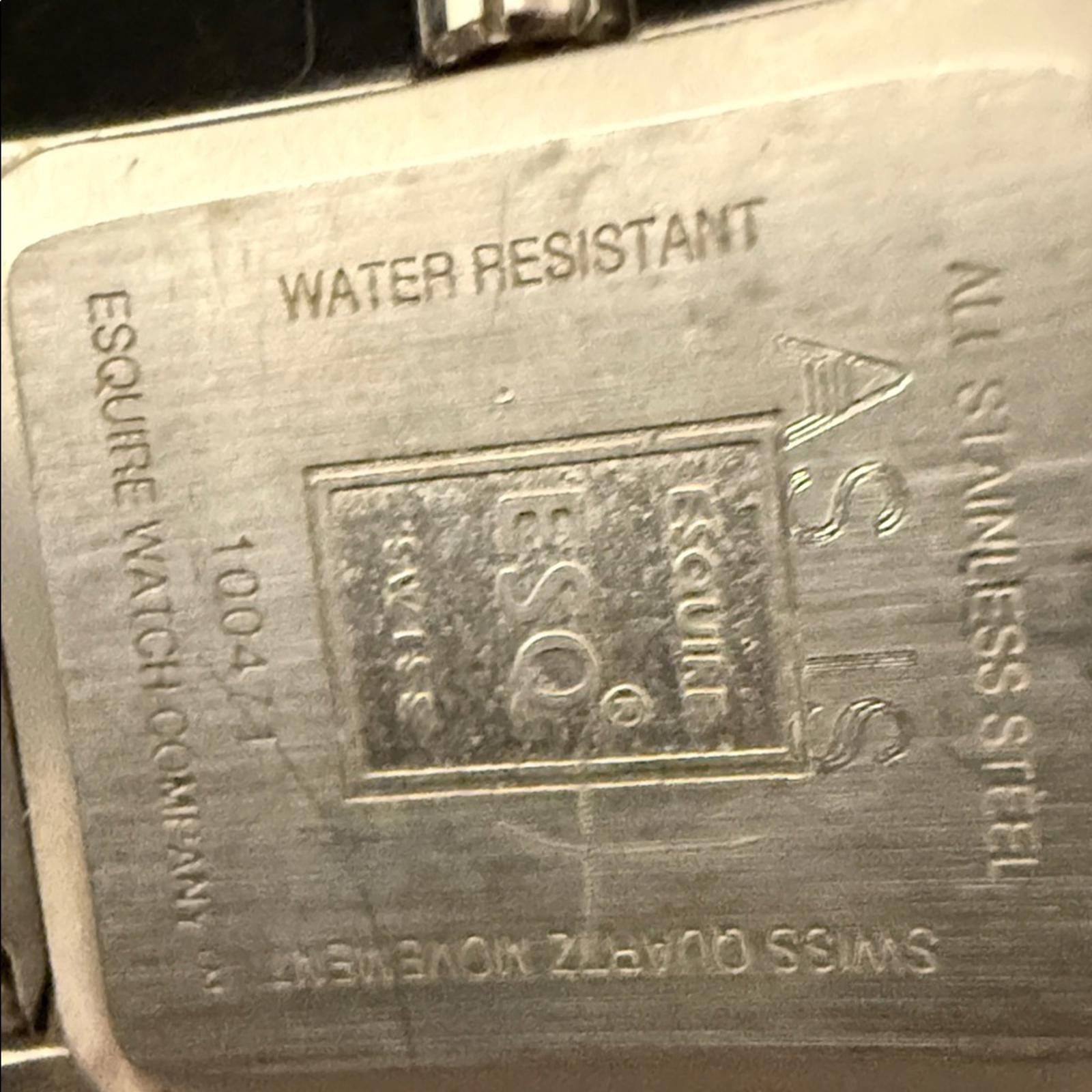 Stylish Silver ESQ Square Watch