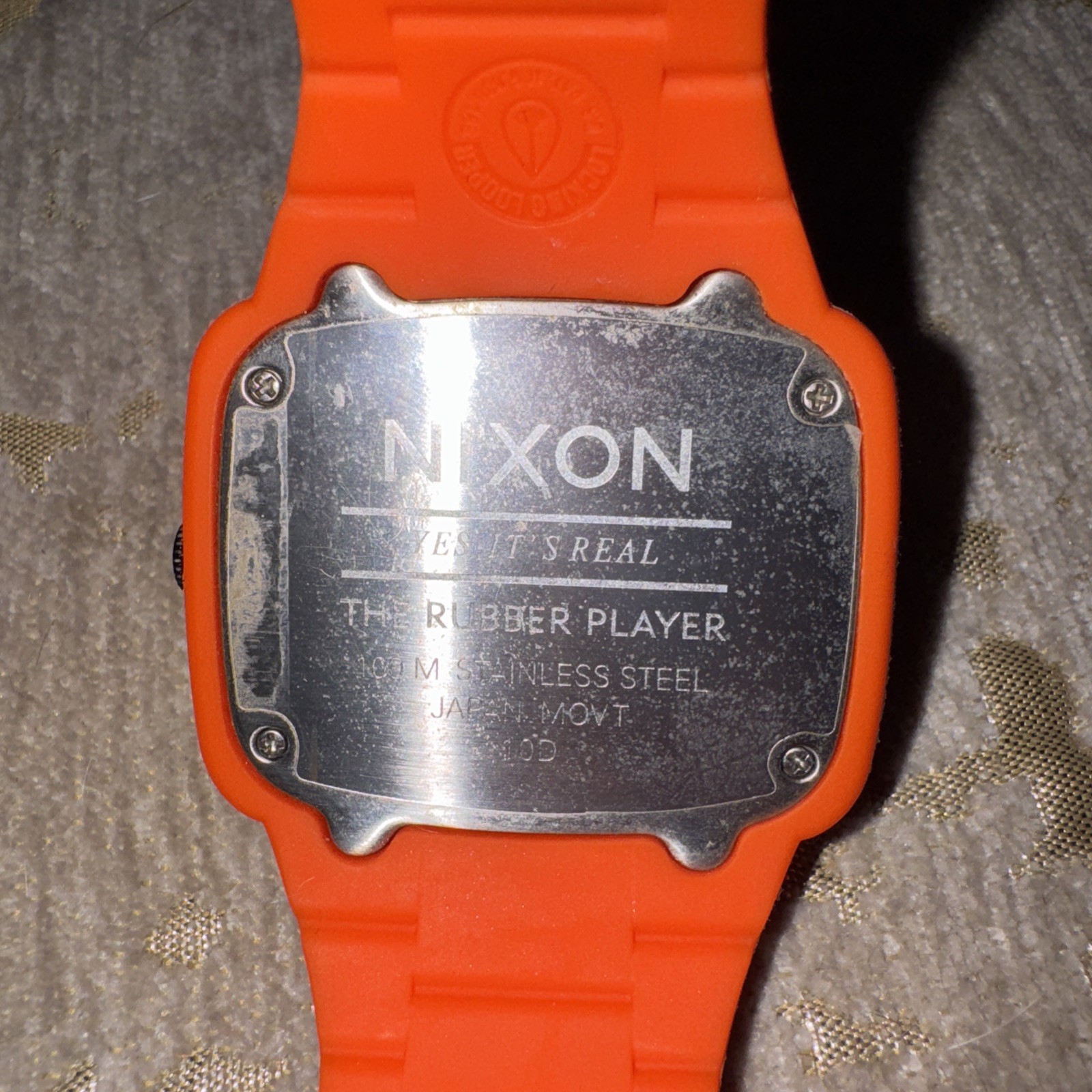 Nixon The Rubber Player “Yes It’s Real” Orange Surf Men’s Analog Wrist Watch