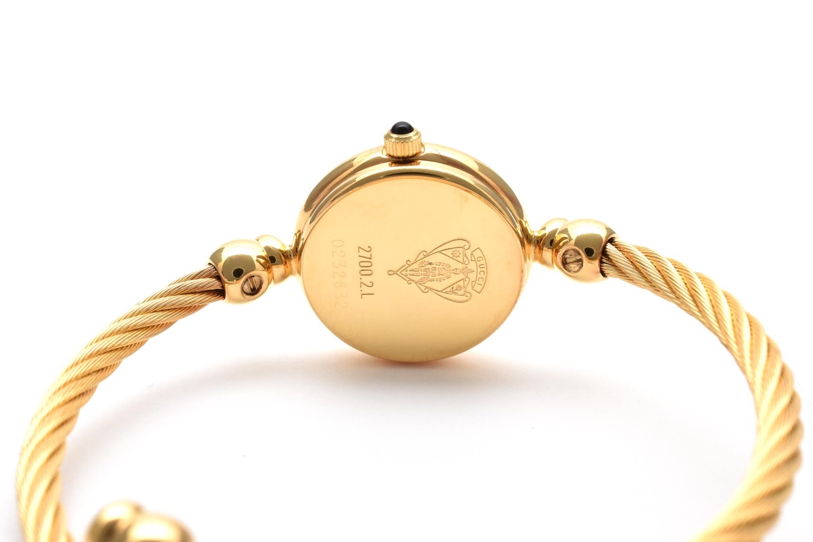 [Near MINT] Gucci 2700.2.L 20mm shell Dial Gold Bangle Quartz Women’s Watch②