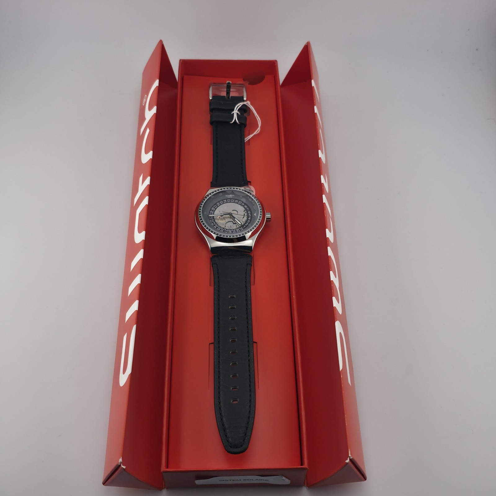 Swatch Sistem51 Solaire YIS414 Automatic Watch 42mm Dark Gray Lacquered Swis New