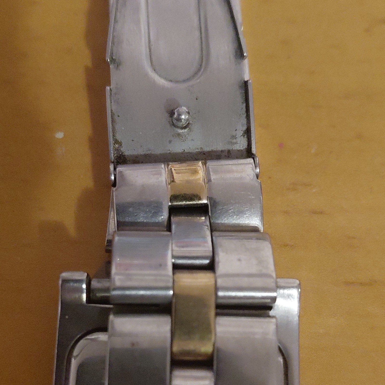 Kenneth Cole New York Quartz Rectangle White Dial Two-Tone Date 50m Watch