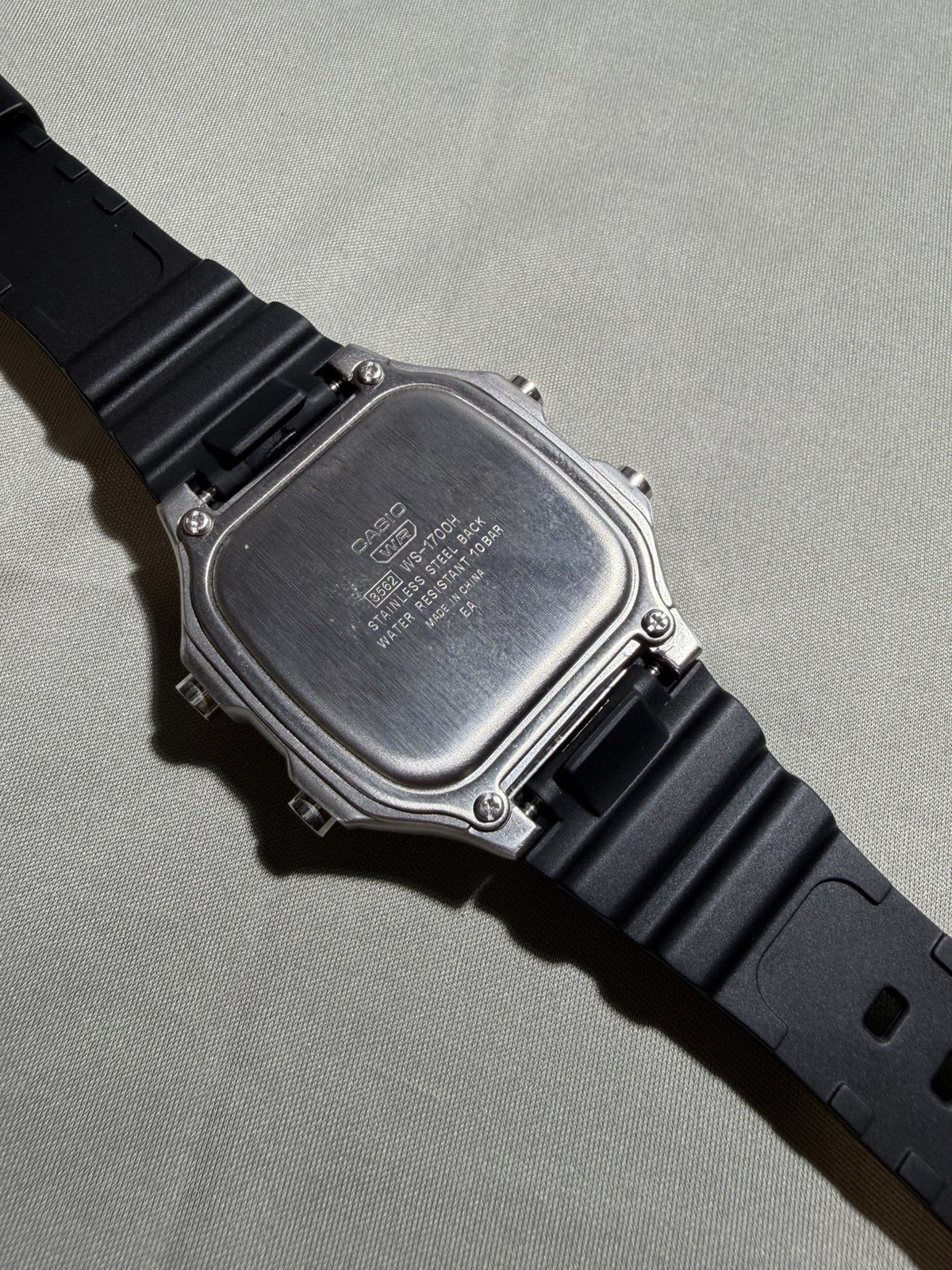 Casio WS1700H Custom Mod Stainless Steel Case Mineral Crystal Premium Build