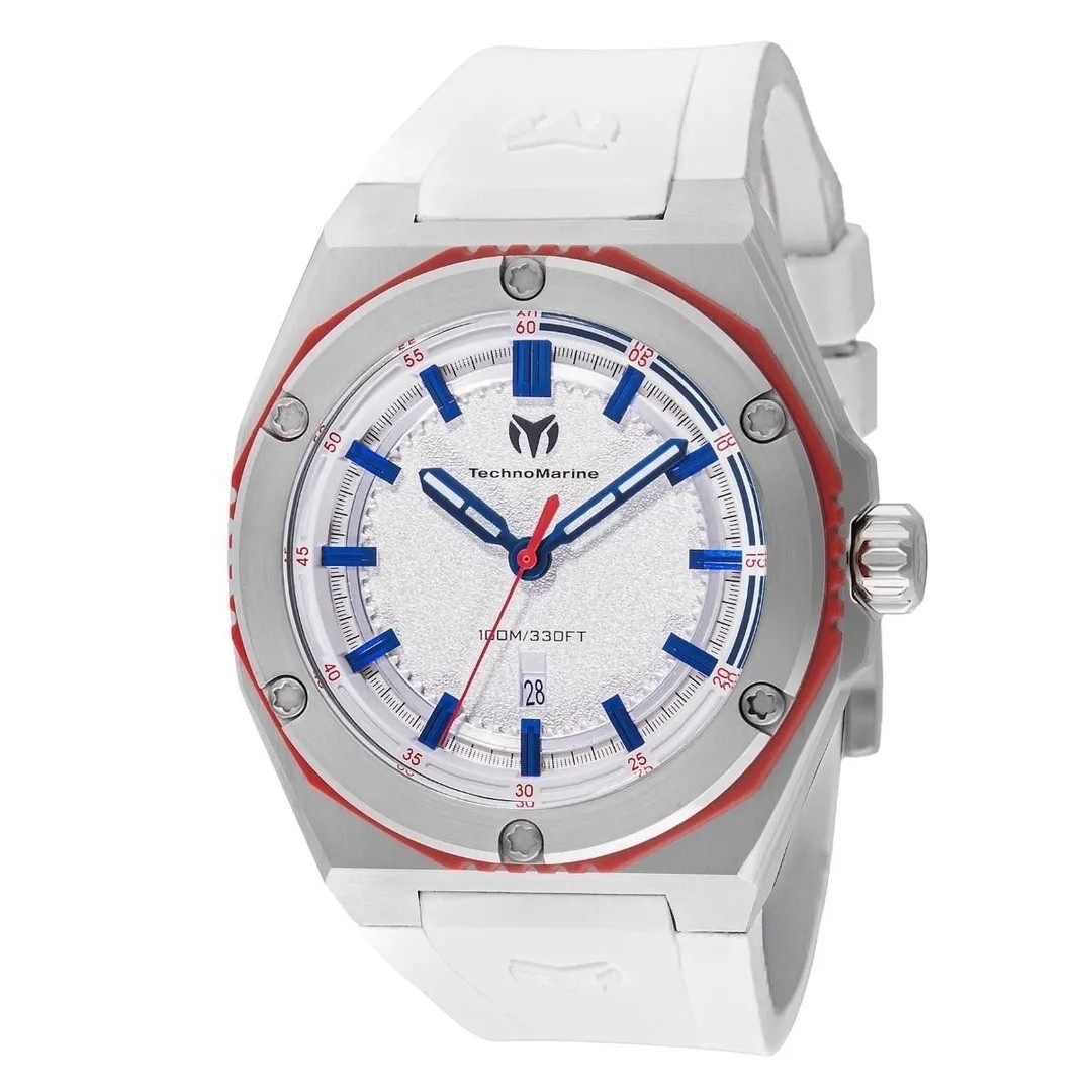 TechnoMarine Coral Legacy Sport Men’s Watch 45mm White 🌊 TM-416066