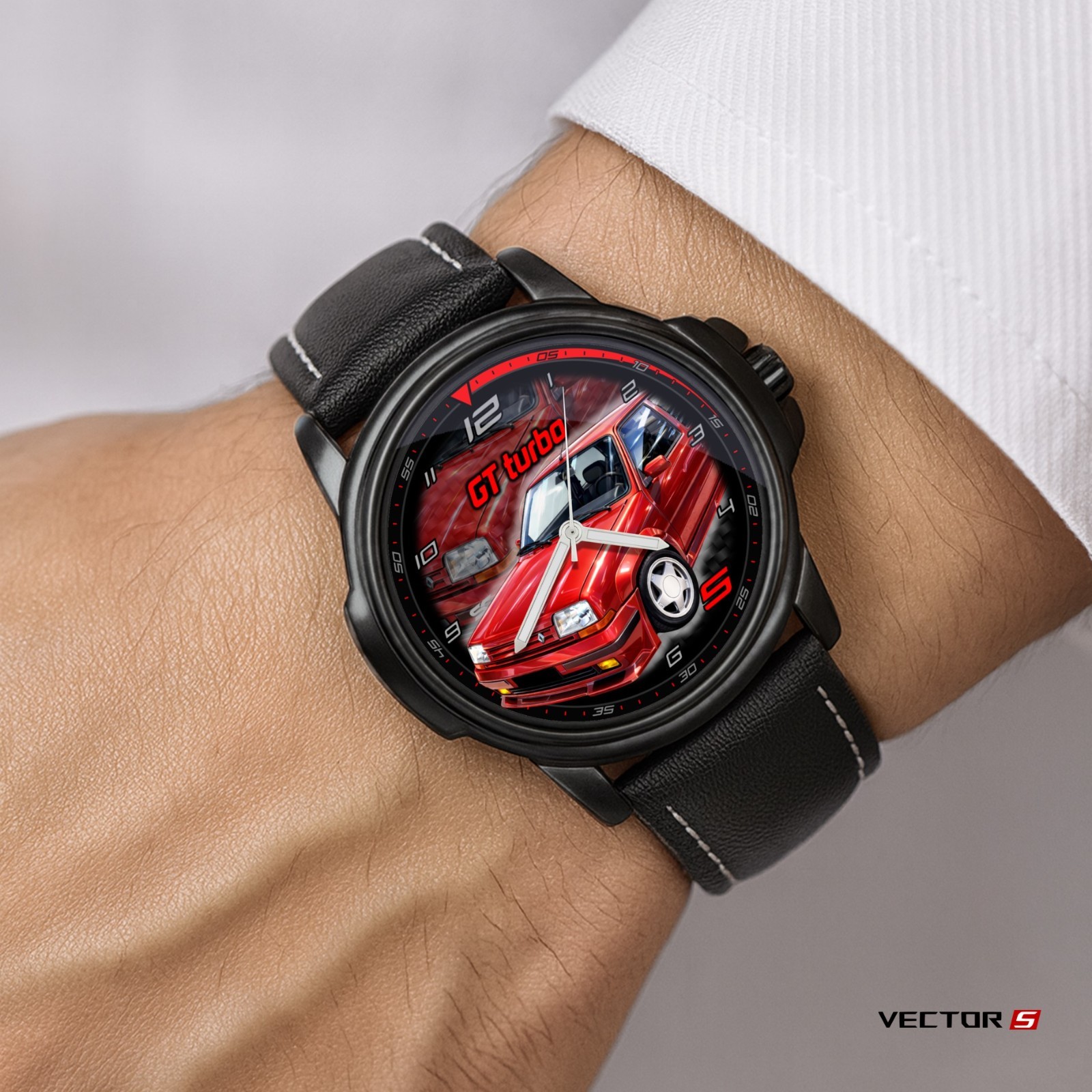 Wristwatch With Auto Renault 5 Gt Turbo Years 90 Sport Quartz Gadget