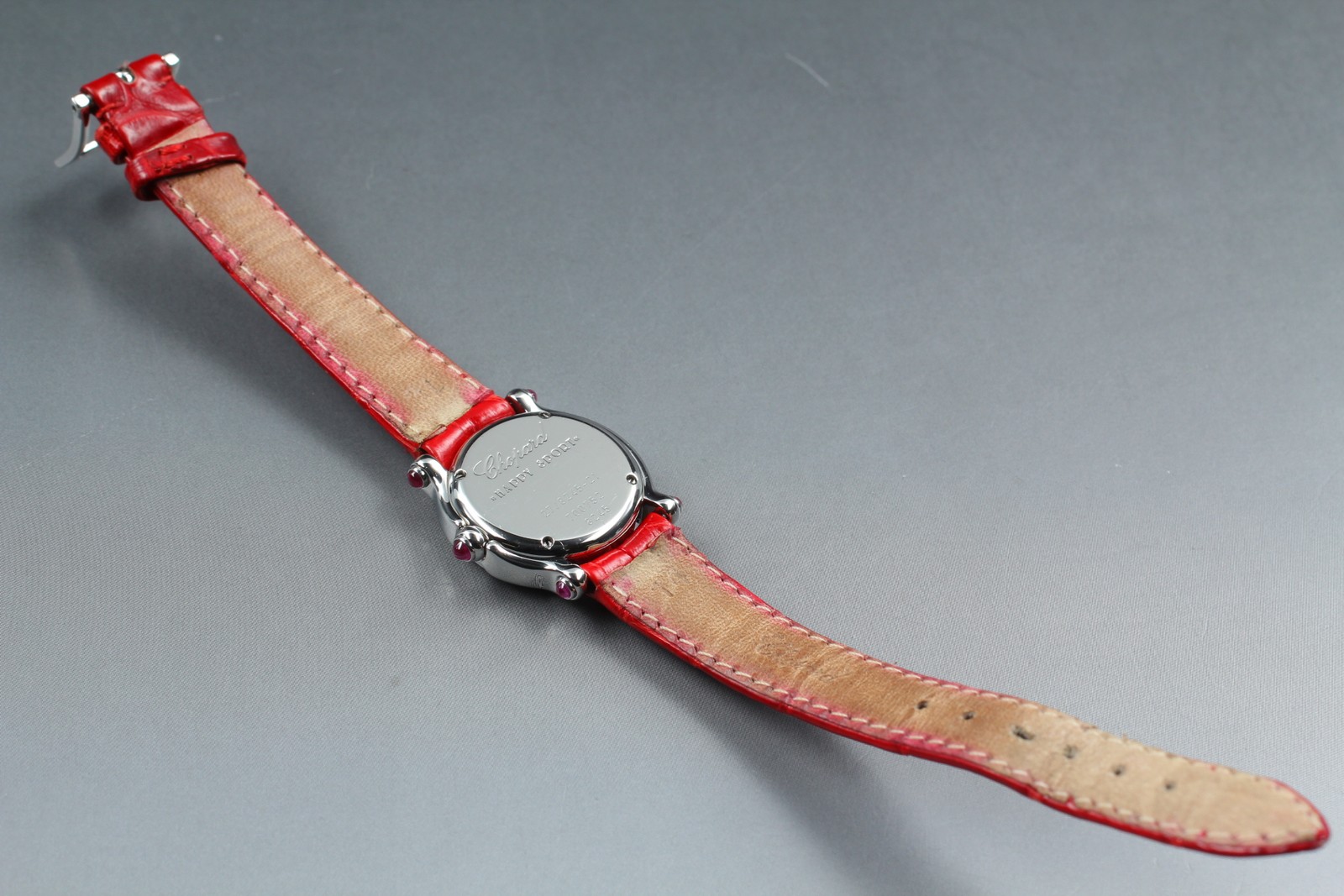 [Exc+5 Box] Chopard Happy Sport 27/8245-21 Red Diamond Quartz Women’s Watch