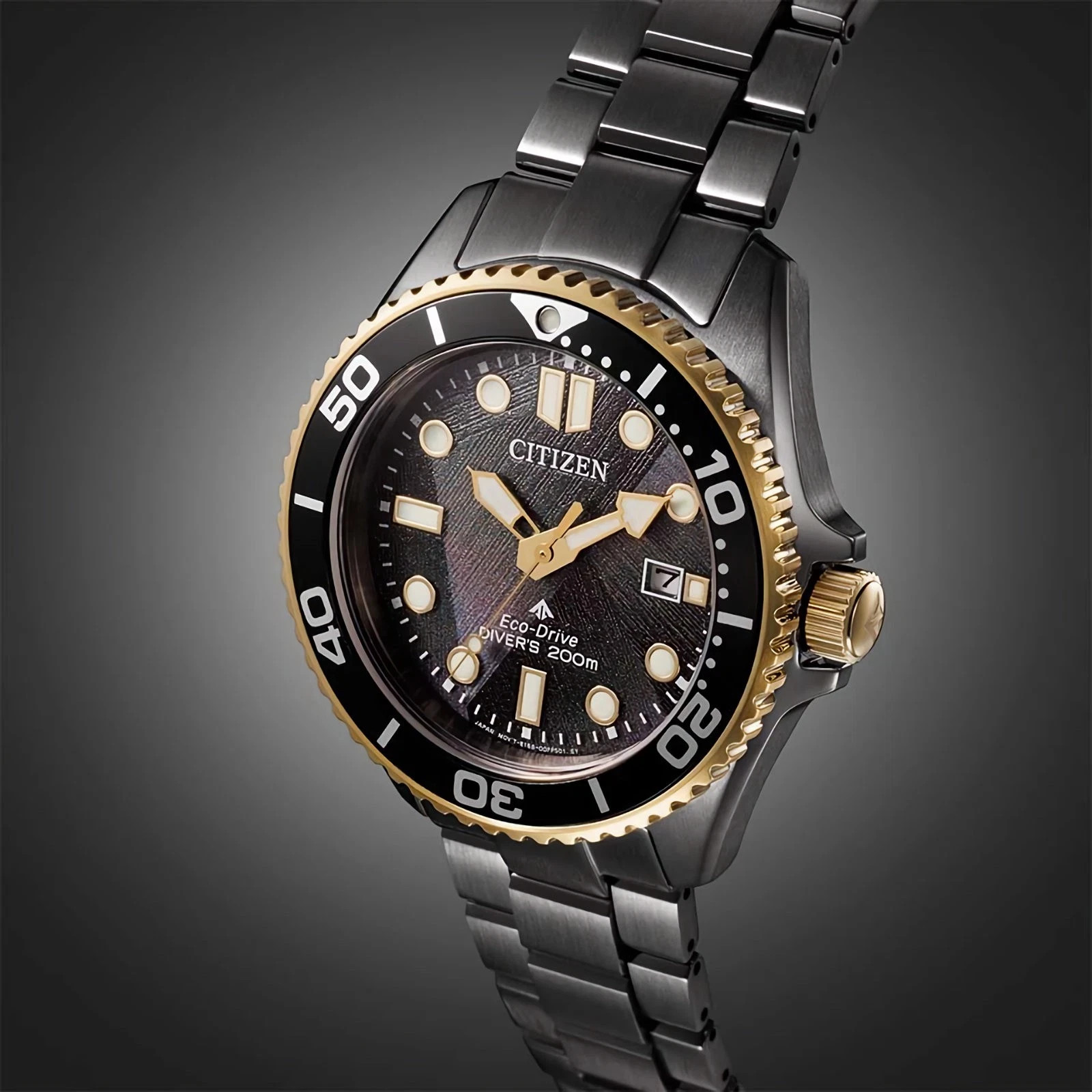 CITIZEN PROMASTER LIGHT in BLACK BN0264-53E Eco-Drive Black Dial Men Diver Watch