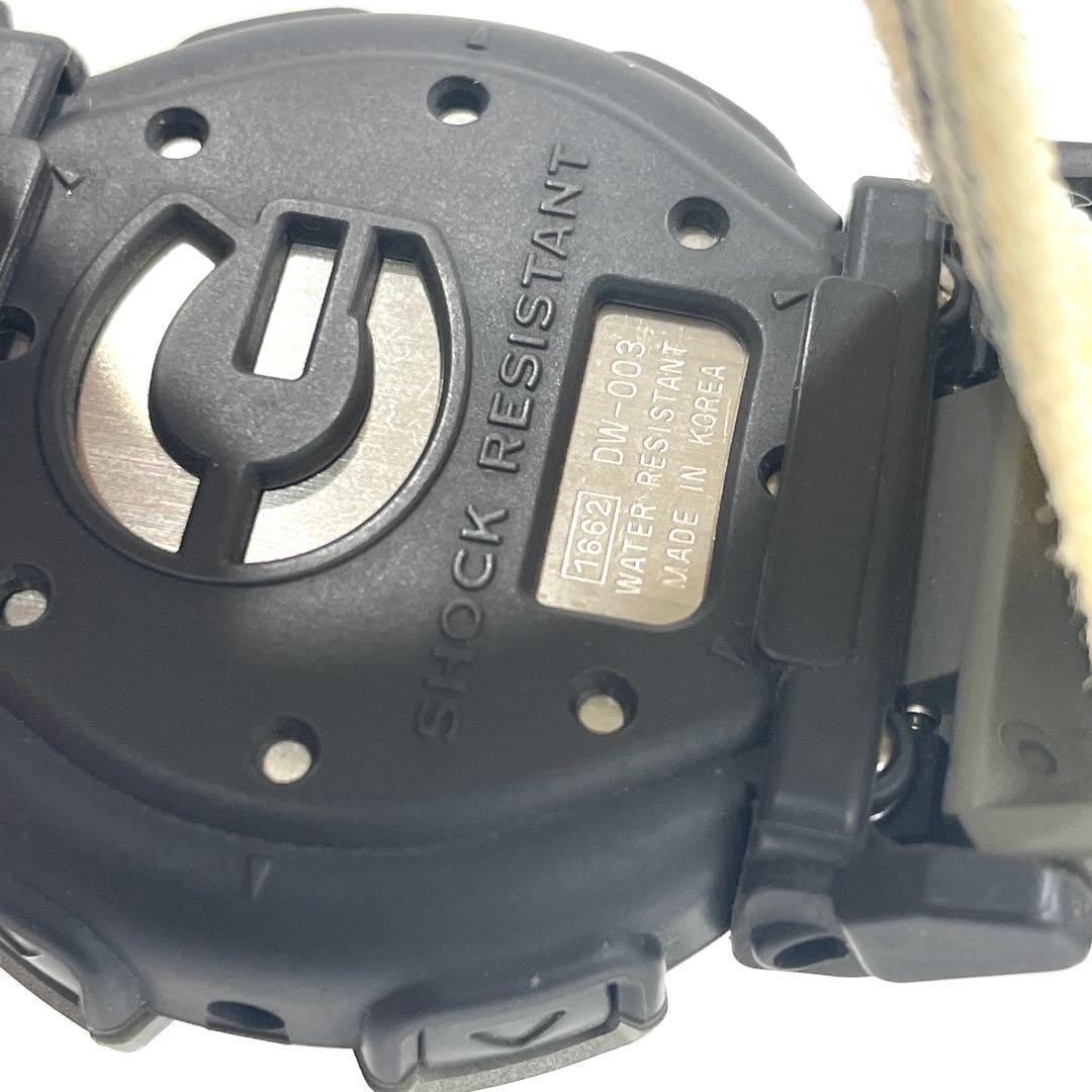 Working condition CASIO G-SHOCK digital watch DW-003, bezel missing.