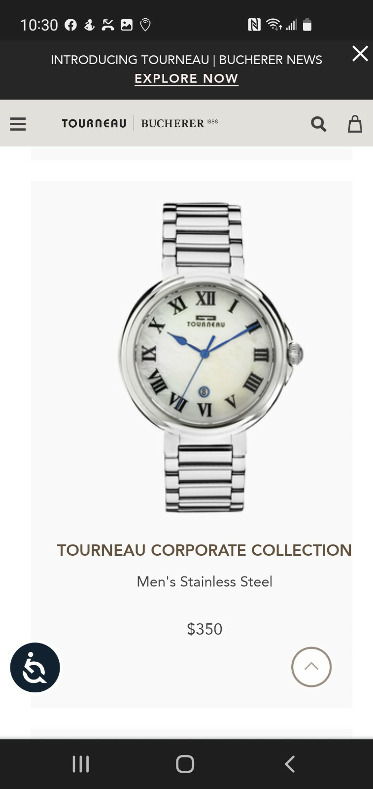 Tourneau men’s watch (Corporate Classic)