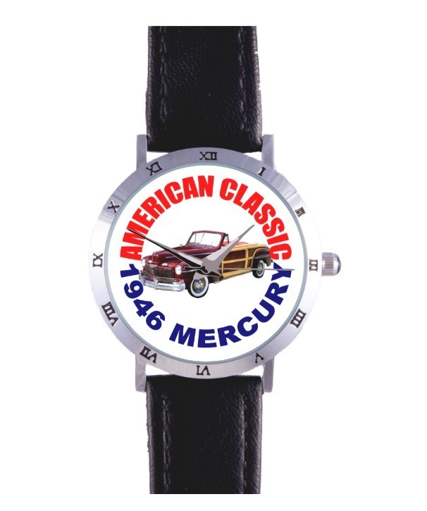 AMERICAN CLASSIC 1946 MERCURY WATCH: AUTO, SEDAN, COUPE,WOODIE,RARE COLLECTIBLE!