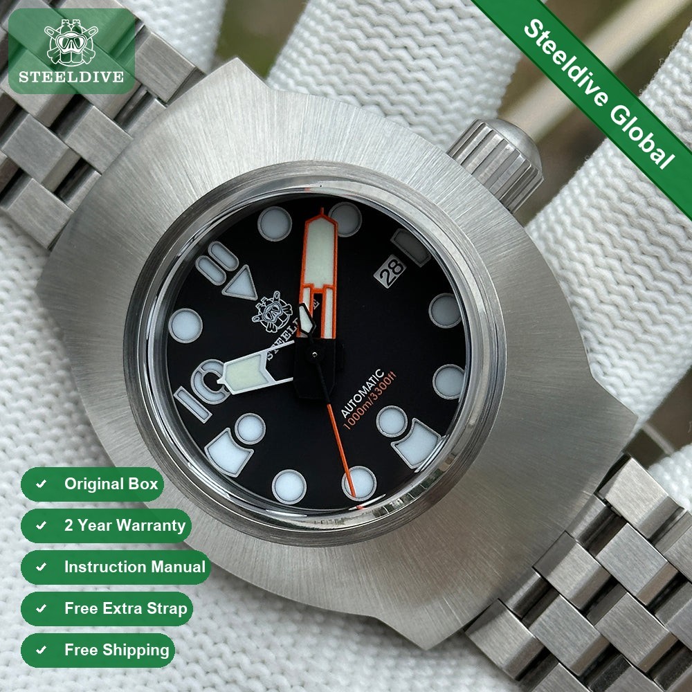 STEELDIVE SD1920 Mens 45mm 1000M Automatic Dive Watch NH35 Steel Number