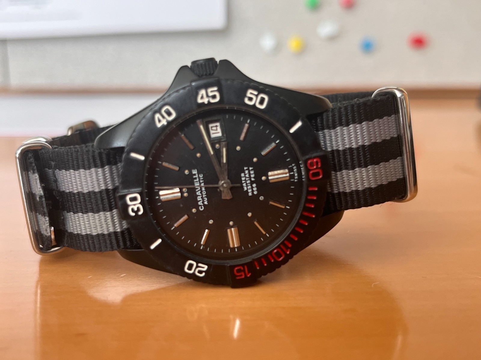 Vintage Bulova Caravelle Devil Diver 666 PVD edition Swiss Automatic