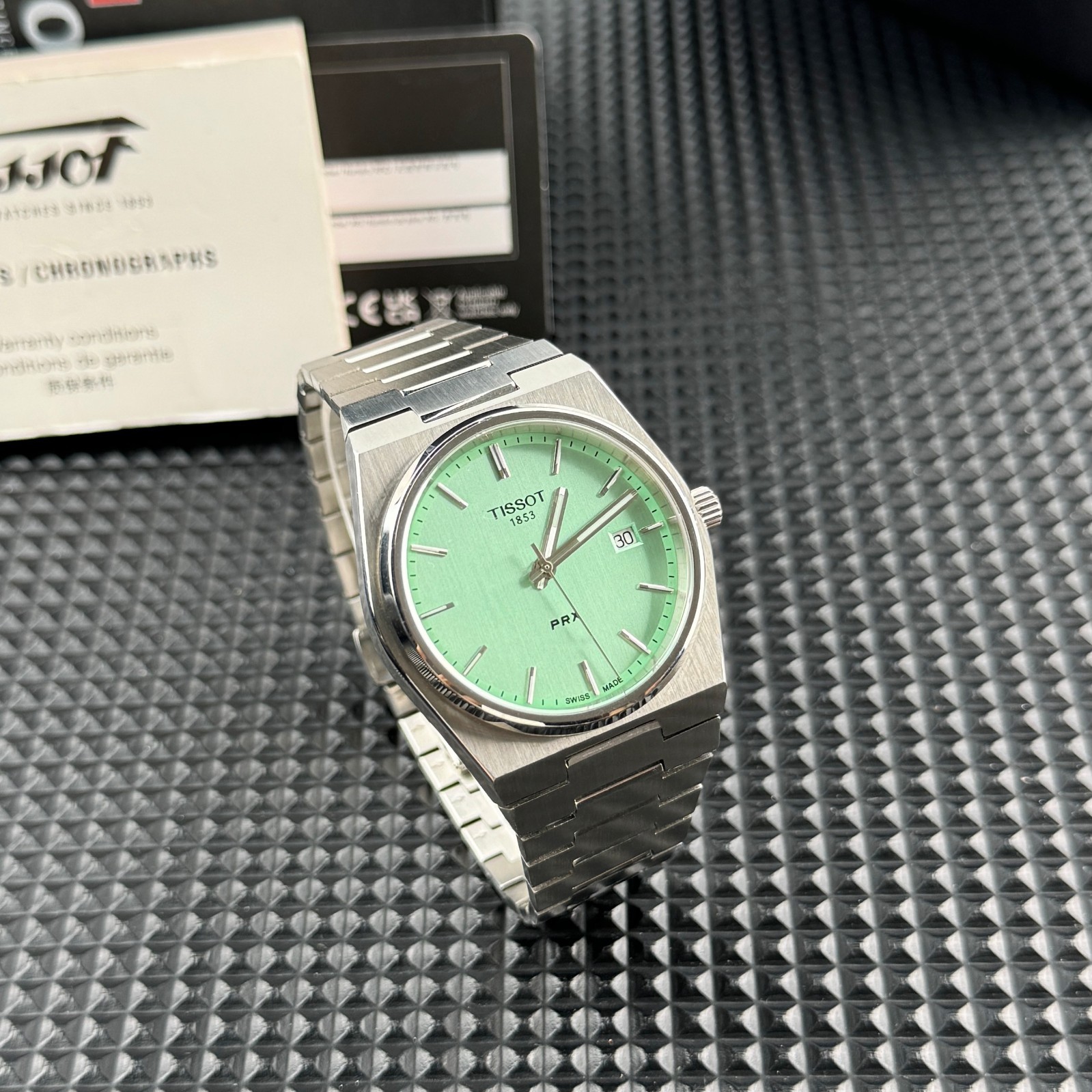 TISSOT PRX Swiss Quartz Light green Dial Men’s Watch 40mm T137.410.11.091.01